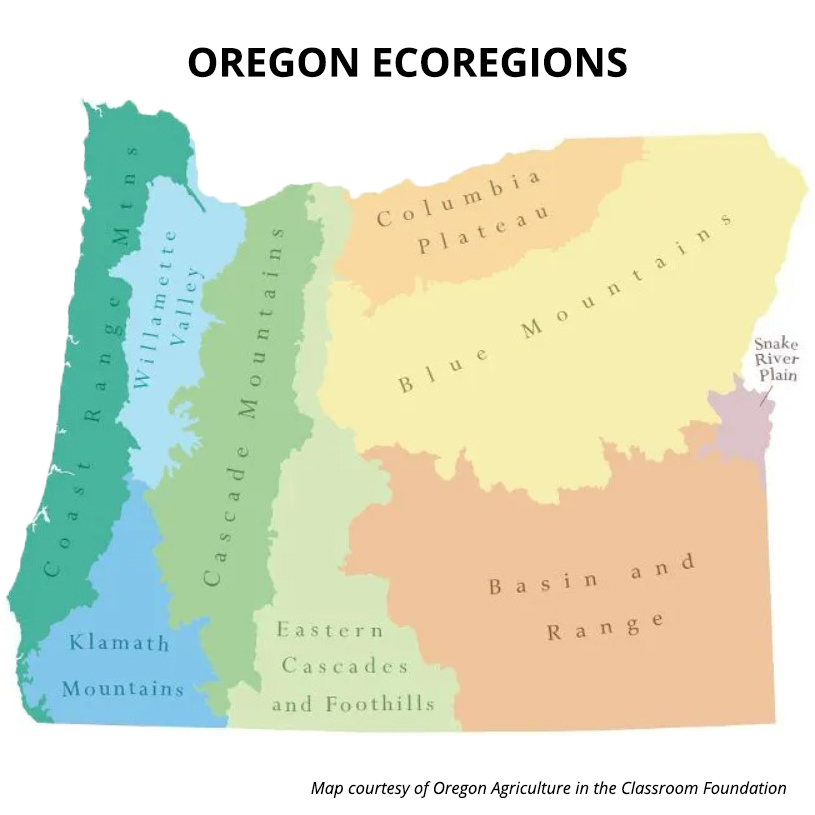 Oregon Ecoregions Map