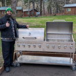 The new outdoor grill outside the Dining Hall