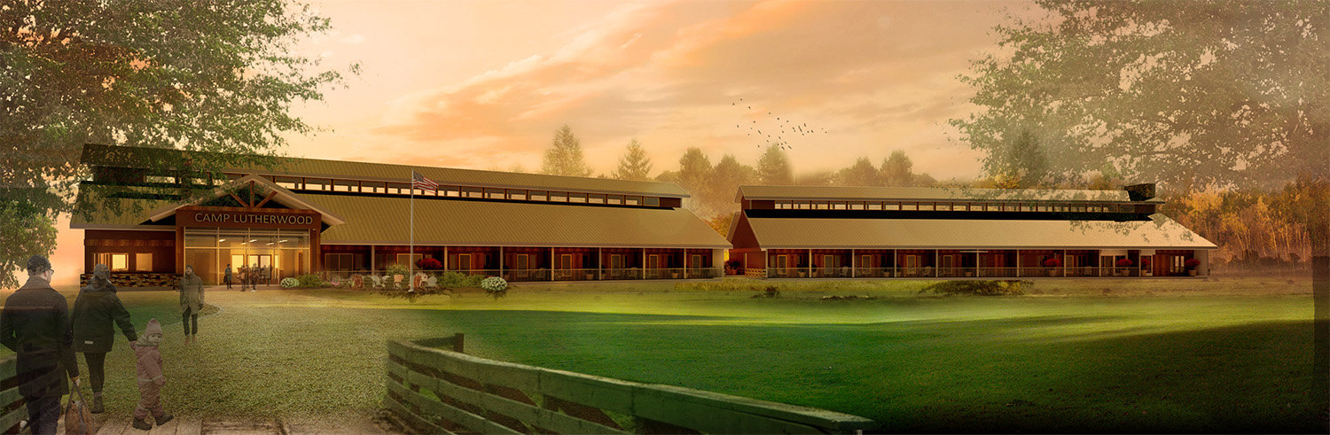 Concept art of the new Retreat Lodge